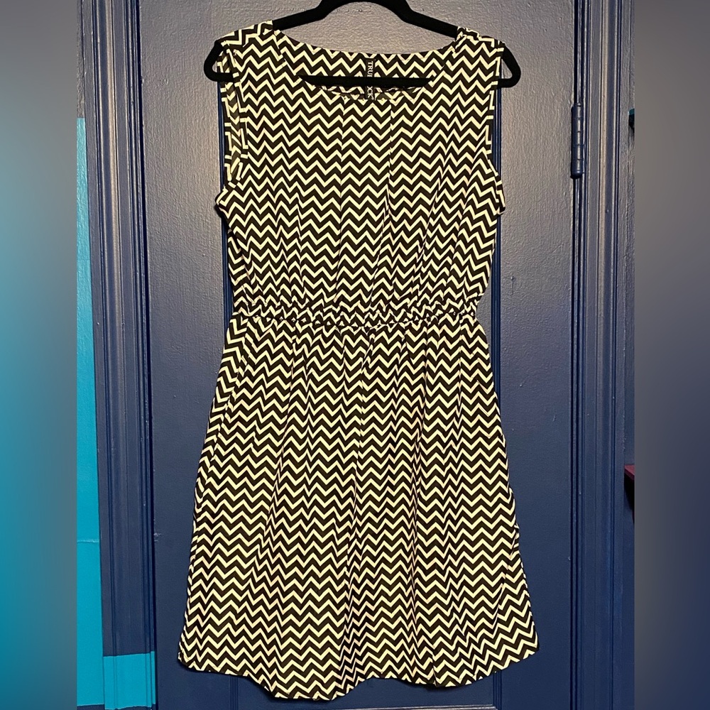 True Rock Black and White Striped Dress